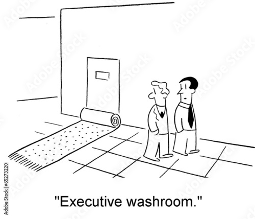 Illustration: "Executive washroom" "Executive washroom"