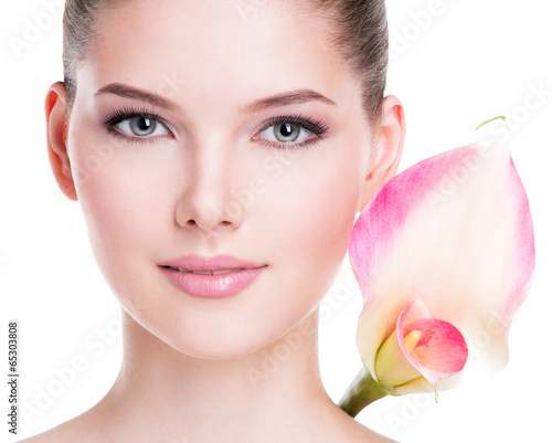 Photo: Beautiful young pretty woman with healthy skin. Beautiful young pretty woman with healthy skin.