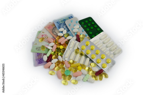 Photo: the paid medical drugs and money the paid medical drugs and money