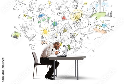 Photo: Businessman and new idea Businessman and new idea