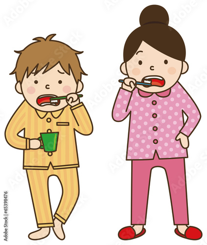 Illustration: 歯磨き 歯磨き