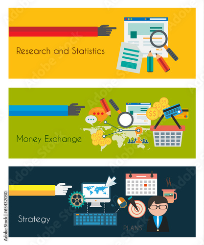 Vector: Flat UI design concepts for unique infographics Flat UI design concepts for unique infographics