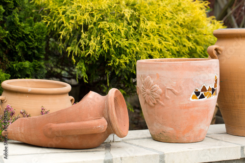 Photo: Ceremic jug in garden Ceremic jug in garden