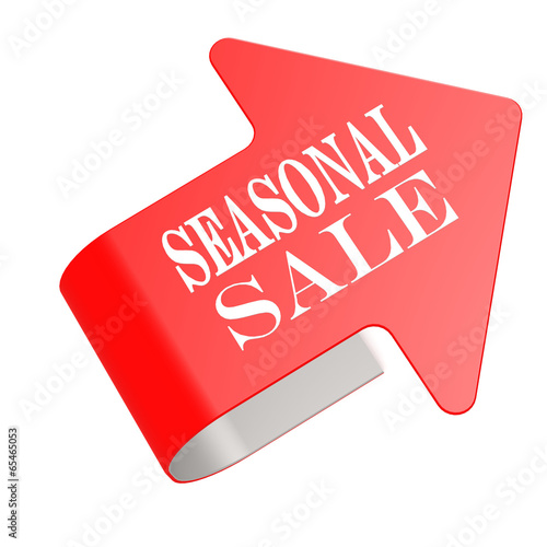 Illustration: Seasonal sale twist label Seasonal sale twist label