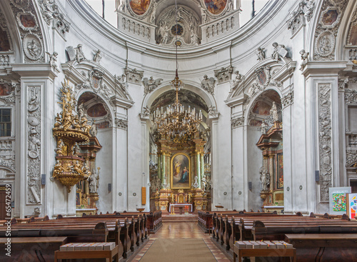 Photo: Vienna - Nave of baroque Servitenkirche church Vienna - Nave of baroque Servitenkirche church