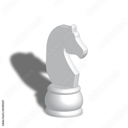 Illustration: Cavallo bianco scacchi Cavallo bianco scacchi