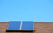 Renewable energy. Solar panel on roof. Renewable energy. Solar panel on roof.