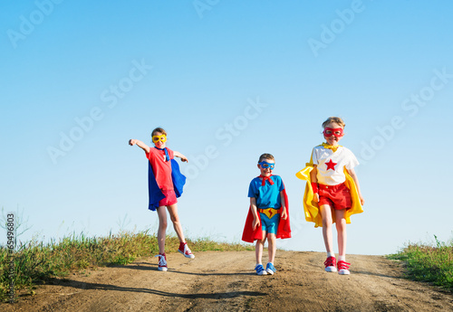Photo: children acting like a super hero children acting like a super hero