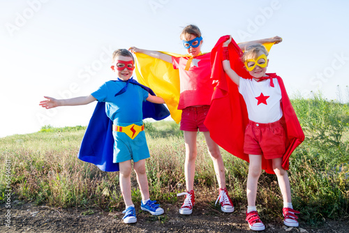 Photo: children acting like a super hero children acting like a super hero
