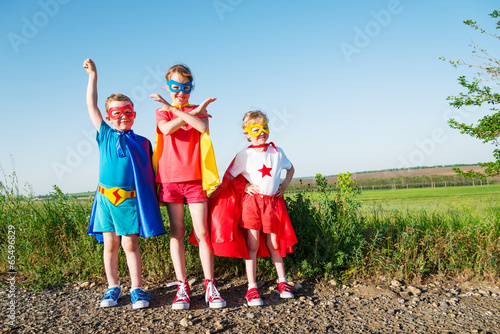 Photo: children acting like a super hero children acting like a super hero