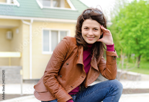 Photo: Beautiful charming stylish young woman Beautiful charming stylish young woman