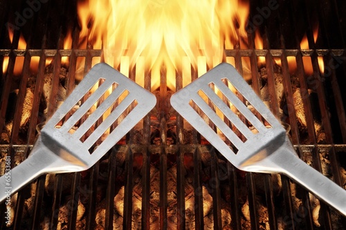 Photo: BBQ Tool Fire Flames Grill Spatula, XXXL BBQ Tool Fire Flames Grill Spatula, XXXL