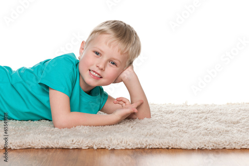 Photo: Happy little boy resting Happy little boy resting