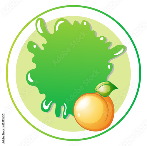 Vector: An empty round template with an orange An empty round template with an orange