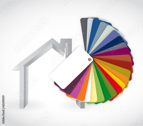 Illustration: home and color guide icon illustration home and color guide icon illustration