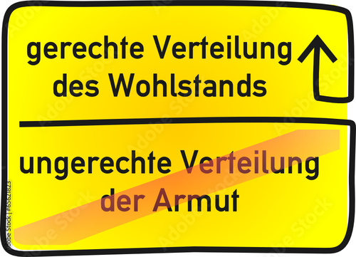 Vector: Wohlstand - Armut Wohlstand - Armut