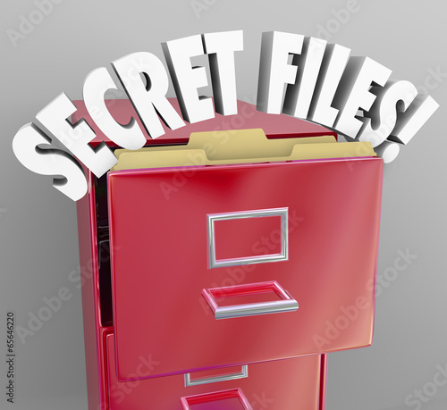 Illustration: Secret Files Filing Cabinet 3d Words Confidential Classified Inf Secret Files Filing Cabinet 3d Words Confidential Classified Inf