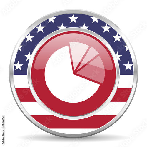 Illustration: diagram american icon, usa flag diagram american icon, usa flag