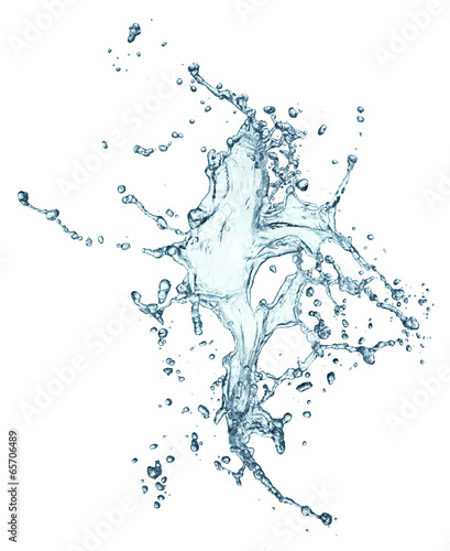  blue water splash isolated