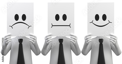Illustration: Männchen mit Blätter und Emotionen Männchen mit Blätter und Emotionen