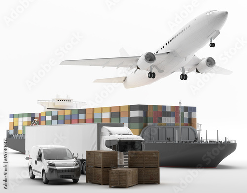 Illustration: International goods transport International goods transport