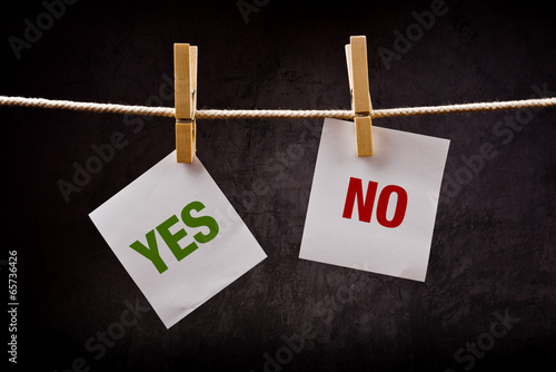 Photo: Yes and No concept Yes and No concept