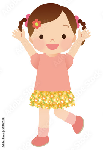 Illustration: 幼い子供 女の子 幼い子供 女の子