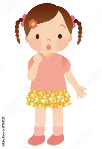 Illustration: 幼い子供 女の子 幼い子供 女の子