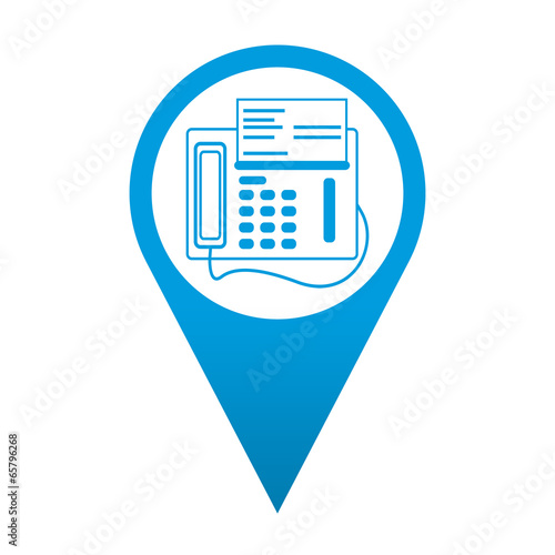 Illustration: Icono localizacion simbolo fax Icono localizacion simbolo fax