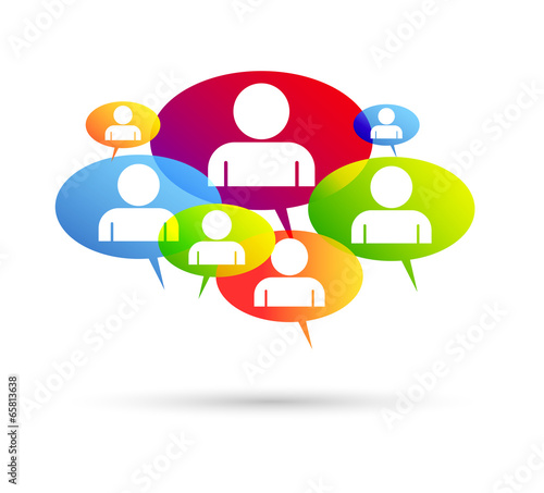 Illustration: discussione, dialogo discussione, dialogo