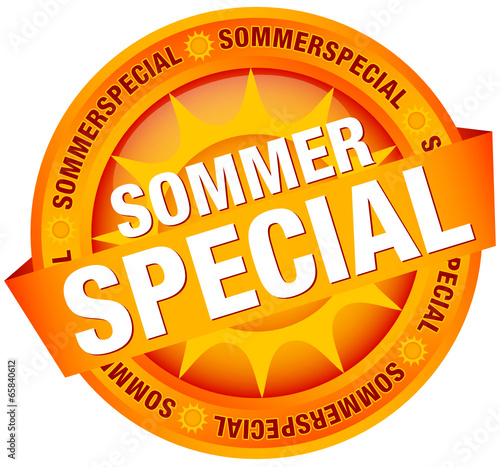 Vector: Button Banner "Sommerspecial" orange Button Banner "Sommerspecial" orange