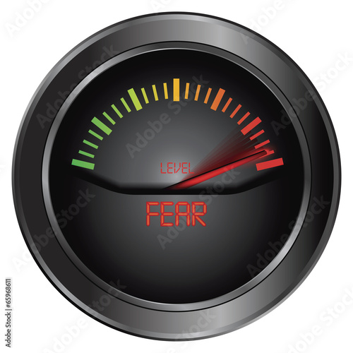 Vector: Fear meter indicate, vector Fear meter indicate, vector