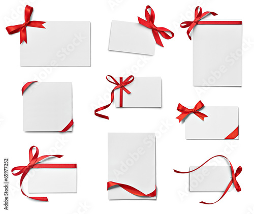 Photo: ribbon bow card note chirstmas celebration greeting ribbon bow card note chirstmas celebration greeting