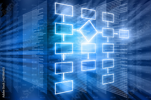 Illustration: flow chart background flow chart background