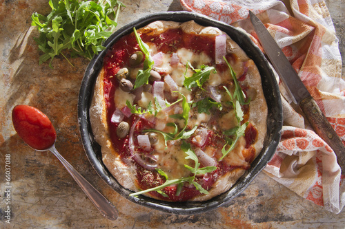 Photo: Pizza with whole wheat flour Pizza with whole wheat flour