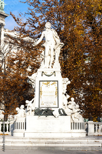 Photo: Mozart's statue in Hofburg Palace garden, Vienna, Austria Mozart's statue in Hofburg Palace garden, Vienna, Austria