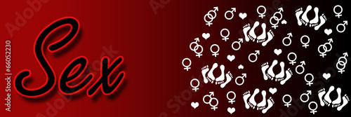 Illustration: Sex Text Symbols Banner Sex Text Symbols Banner