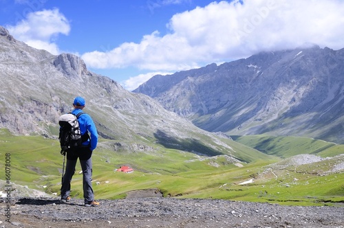 Photo: Man on mountain pass of Aliva. Man on mountain pass of Aliva.