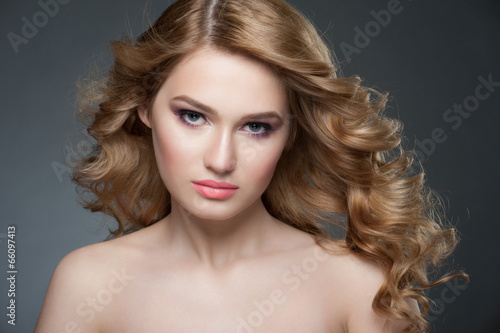 Photo: Girl with makeup and hairstyle Girl with makeup and hairstyle