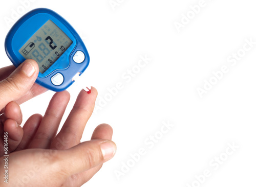 Photo: Diabetic blood test Diabetic blood test