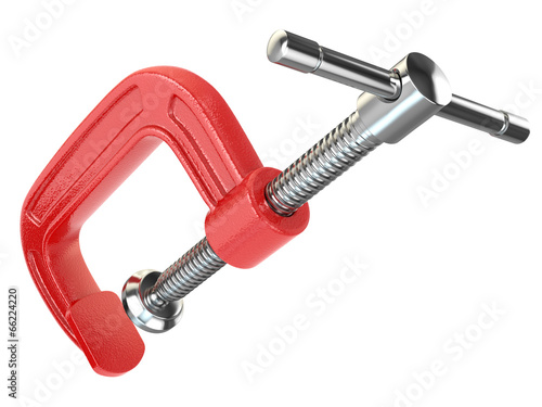 Illustration: C-clamp hand vise. C-clamp hand vise.