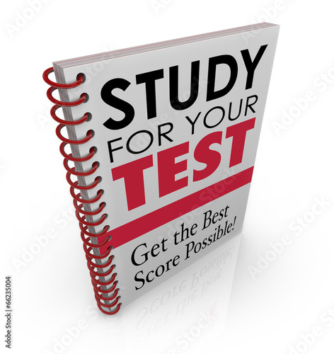 Illustration: Study for Your Test Book Cover Title Best Grade Score Quiz Exam Study for Your Test Book Cover Title Best Grade Score Quiz Exam