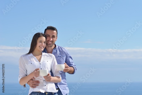 Photo: happy young romantic couple have fun relax happy young romantic couple have fun relax