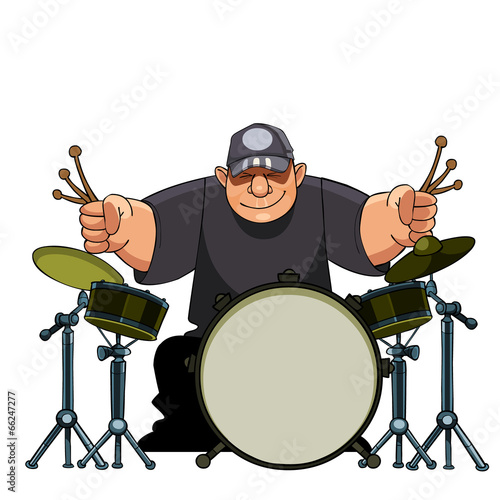 Vector: cartoon drummer cartoon drummer