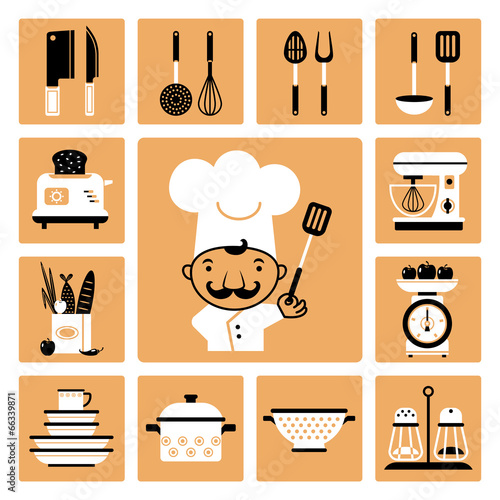Vector: Kitchen equipment. Kitchen equipment.