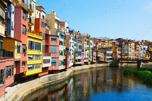 Photo: picturesque view of Girona with river picturesque view of Girona with river