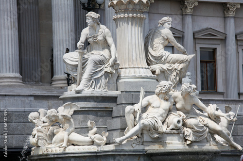 Photo: Famous Athena Fountain in Vienna, Austria Famous Athena Fountain in Vienna, Austria