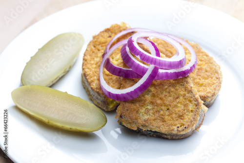 Photo: egg patty on bread egg patty on bread