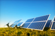 3d render image of grass field with photovoltaic 3d render image of grass field with photovoltaic