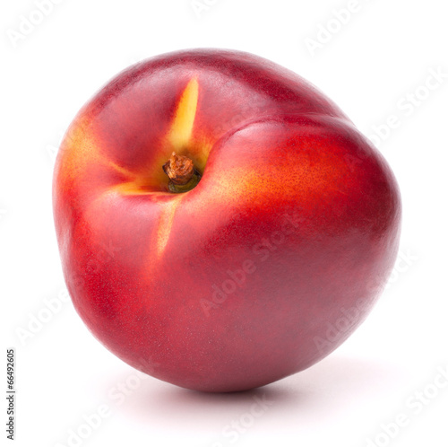 Photo: Nectarine fruit isolated on white background cutout Nectarine fruit isolated on white background cutout